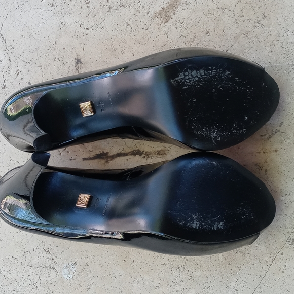 POUR LA VICTOIRE Black Patent Leather Heels Pumps Size 8.5 - Picture 6 of 9